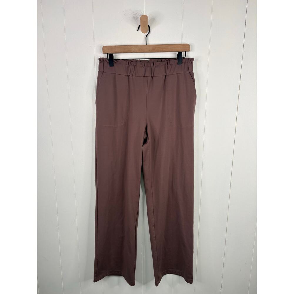 Joie Paperbag Pants Straight Leg Mauve Medium Pull On